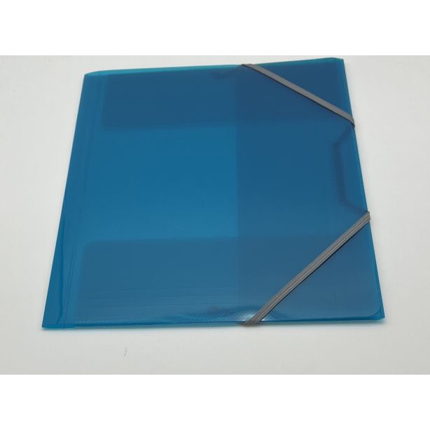 Snopake Filelastic A4 Electra Turquoise, Grey Elastic