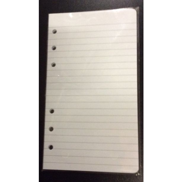 White Refill Paper, Feint Ruled, 6.75 x 3.75 inches, Pack of 35 sheets