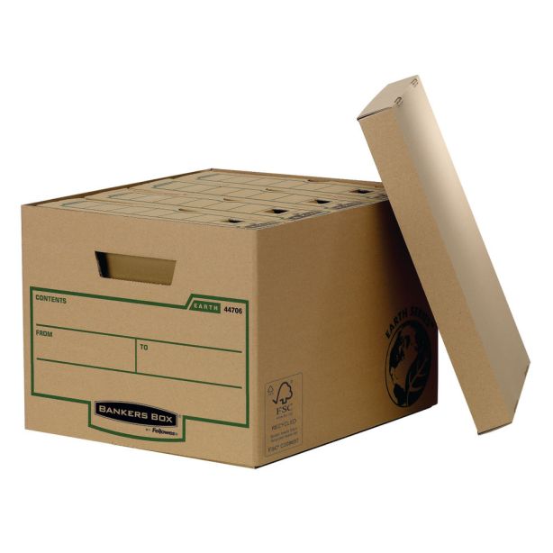 Bankers R-Kive Earth Series Storage Boxes, Brown, Pack of 10
