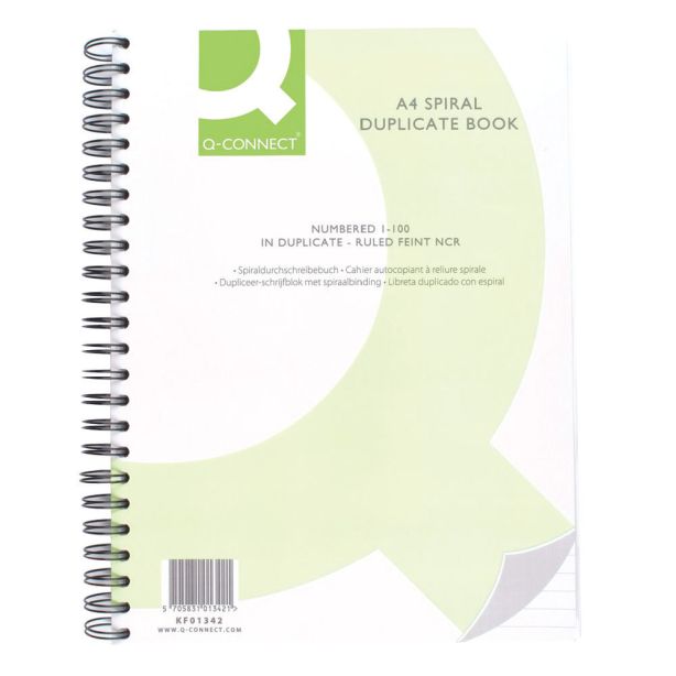 Q Connect Wiro Duplicate Book, A4