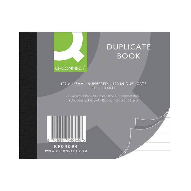 Q Connect Duplicate Book, 102 x 127mm (4 x 5'')