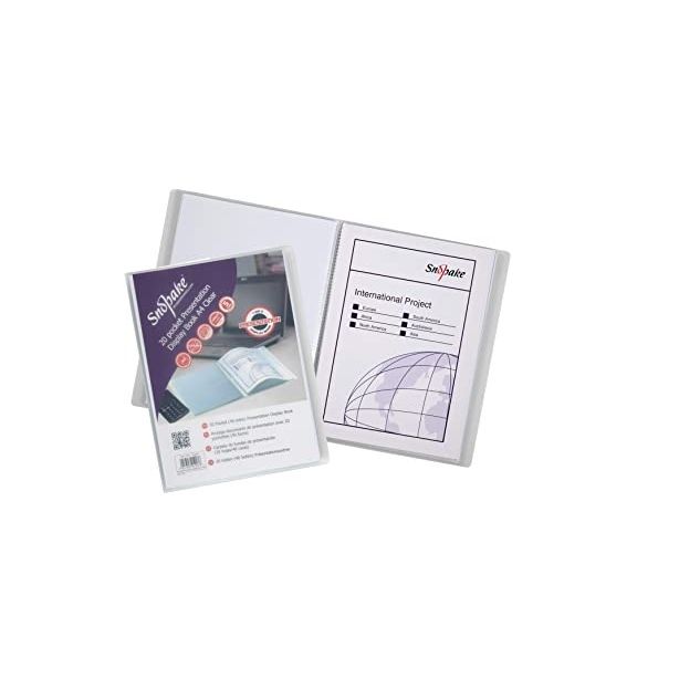 Snopake Presentation Display Book, A4, 20 Pocket, Classic Clear Cover