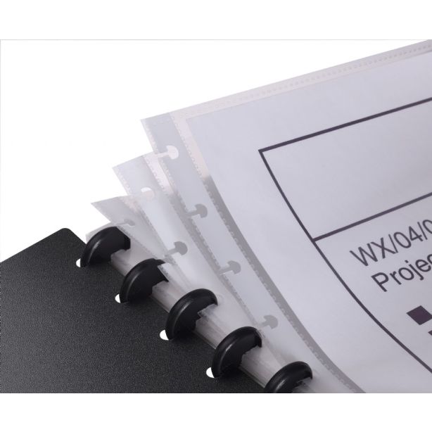 Snopake Executive Reorganiser Display Book A4 Black 40 Pockets (80 sides to view)