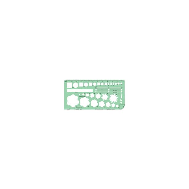Linex Garden Planning Template, Pencil/Pen:0.5mm, Scale:1:50, Size:235x116mm