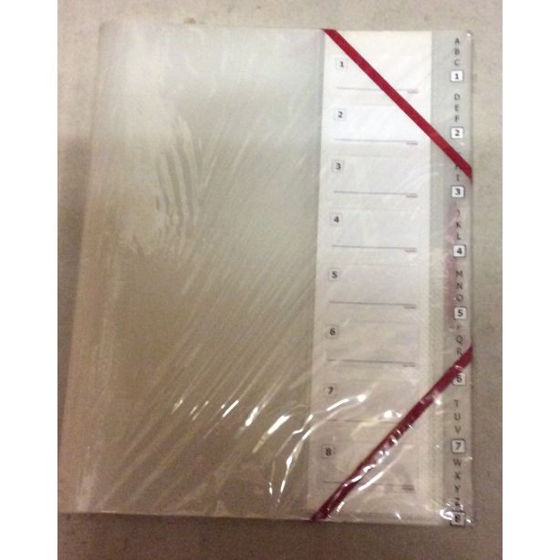 Snopake Elasticated 8 Part File, Clear