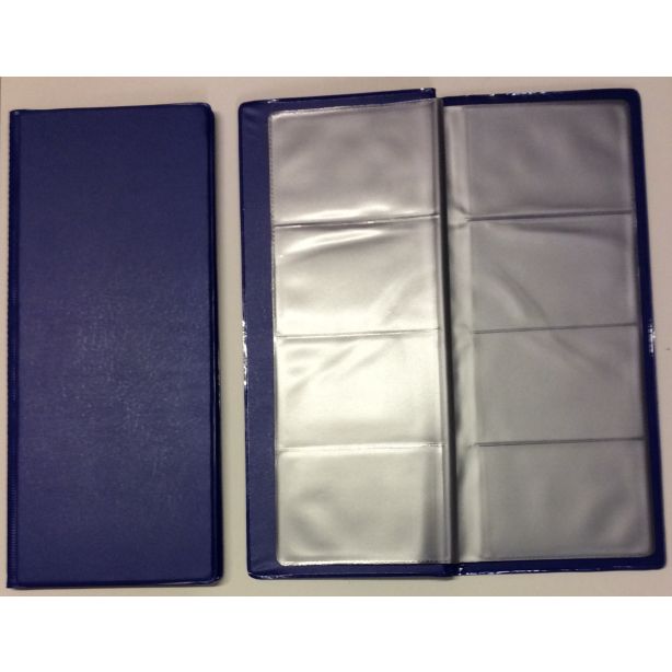 Rapesco Business Card Album, 128 Card Capacity, Blue, Pack of 6