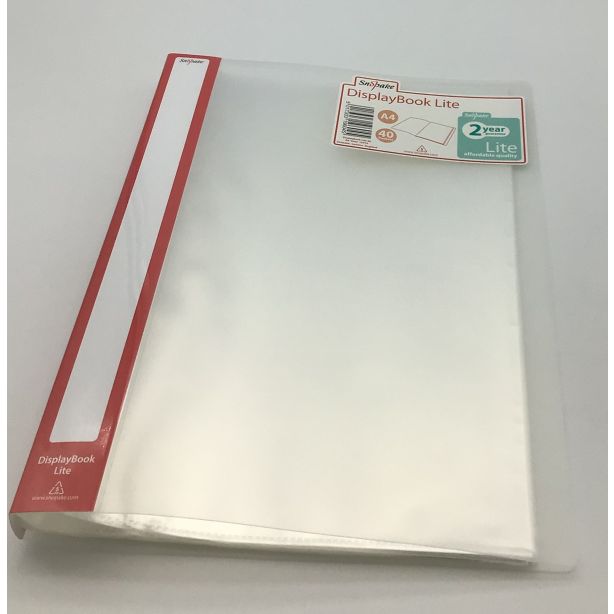 Snopake Lite Display Book 40-Pocket A4 Clear