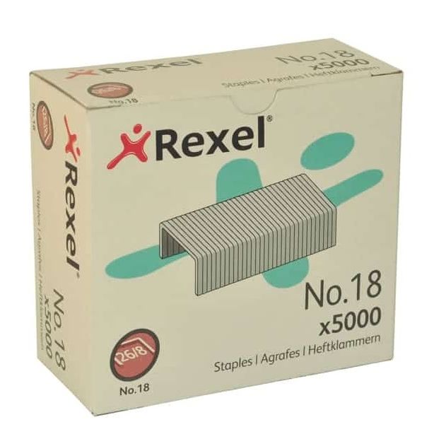 Rexel No.18 (26/8) Staples 8mm, Pack of 5000 