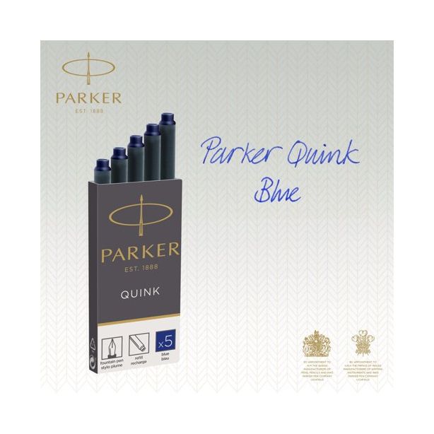 Quink Cartridges Permanent Blue Pack of 5