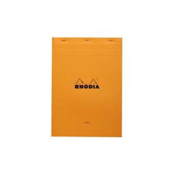 Claire Fontaine Rhodia Note Pads. A4. Feint Margin. 80gsm. Velllum Orange Cover. Pack of 5 