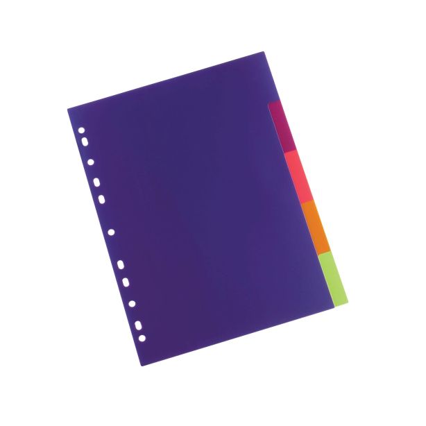 Rexel Translucent Polypropylene 5 Part Divider Multicolour