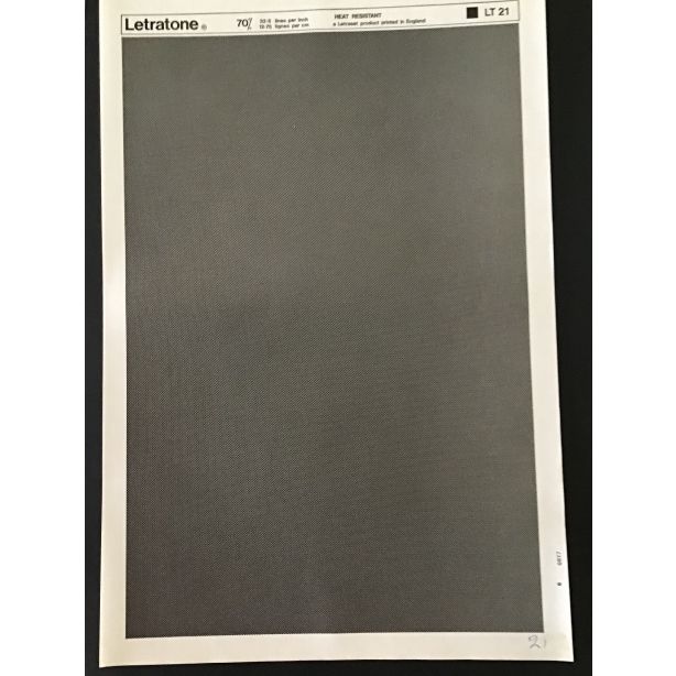 Letraset Letratone 21 70% 32.5 lines per inch 12.75 lines per cm