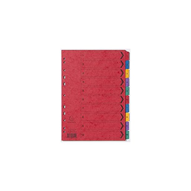 Europa A4 Multi-coloured Dividers, 15 Part, Numbered, Multi Punched