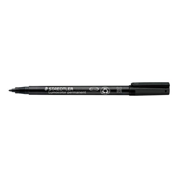 Staedtler Lumocolor Medium Permanent Black, 317-9