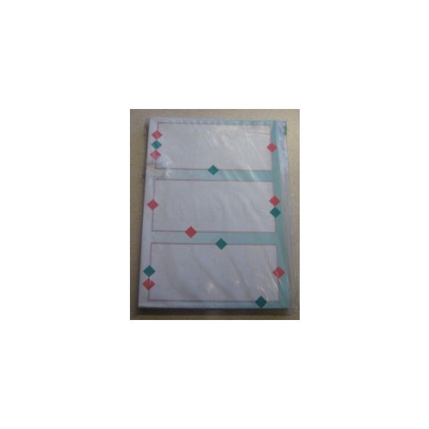 Decorative 3 Fold Paper - Geometric Green