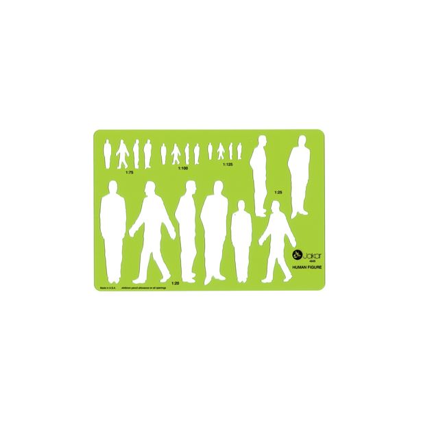 Jakar 4645 Male Human Figure Template Stencil with 5 Scales