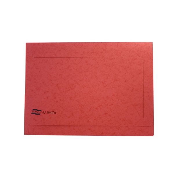 Europa A3 Document Wallet, 32mm Capacity, Red