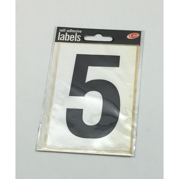 Wheelie Bin Adhesive Label No: 5 Size 120 x 80mm 1 sheet