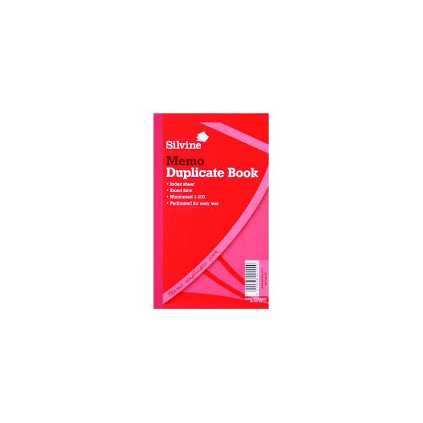 Silvine Duplicate Book 210x127mm (8.25x5'') Memo 601  Pack of 6