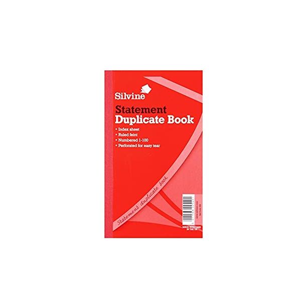 Silvine Duplicate Statement Book 210x127mm (8.25x5'') 609                               