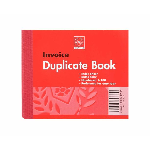 Silvine Duplicate Book 102x127mm (4x5'') Invoice 616