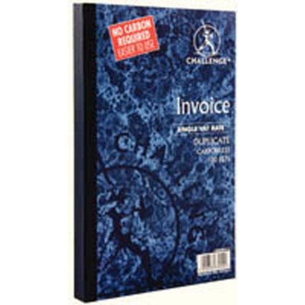 Challenge Duplicate Book, 210 x 130mm, Invoice Single VAT with Carbon 6710