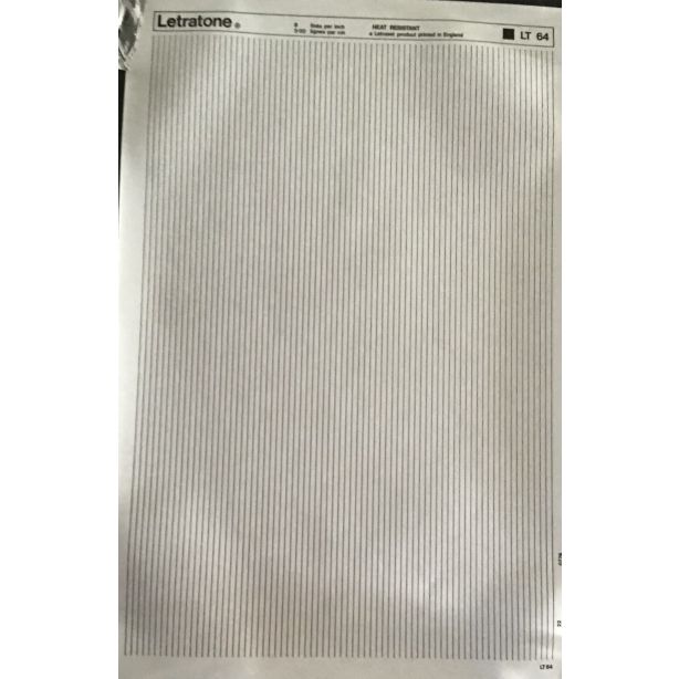 Letraset Letratone 64 8 lines per inch 3.00 lines per cm