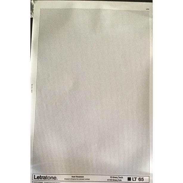 Letraset Letratone 65 10 lines per inch 4.00 lines per cm