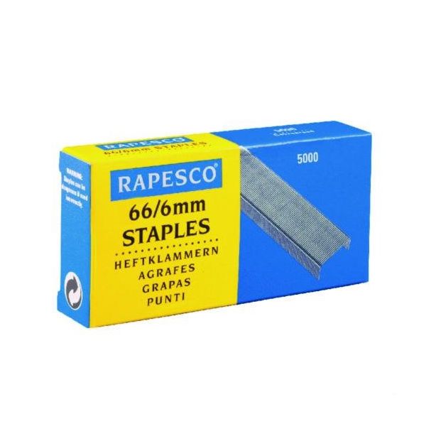 Rapesco 66/6 Staples Pack of 5000 S66600Z3
