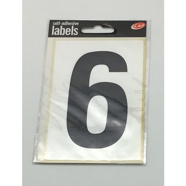 Wheelie Bin Adhesive Label No: 6 Size 120 x 80mm 1 sheet