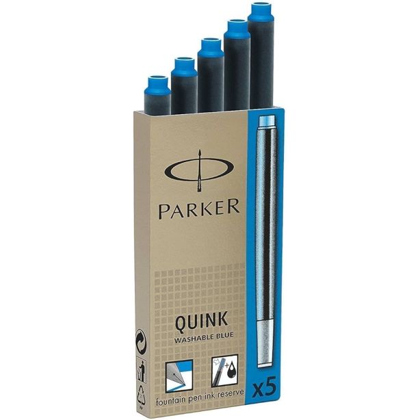 Quink Cartridges Washable Royal Blue Pack of 5 