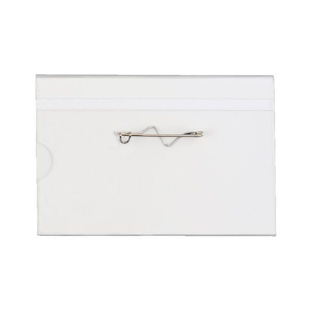 Transparent Pin Badges, 75 x 50mm, Pack of 10