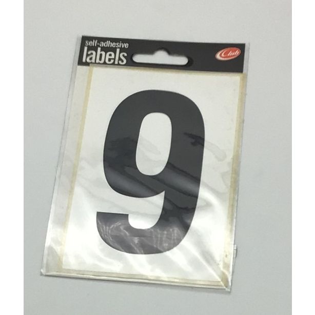 Wheelie Bin Adhesive Label No: 9 Size 120 x 80mm 1 sheet