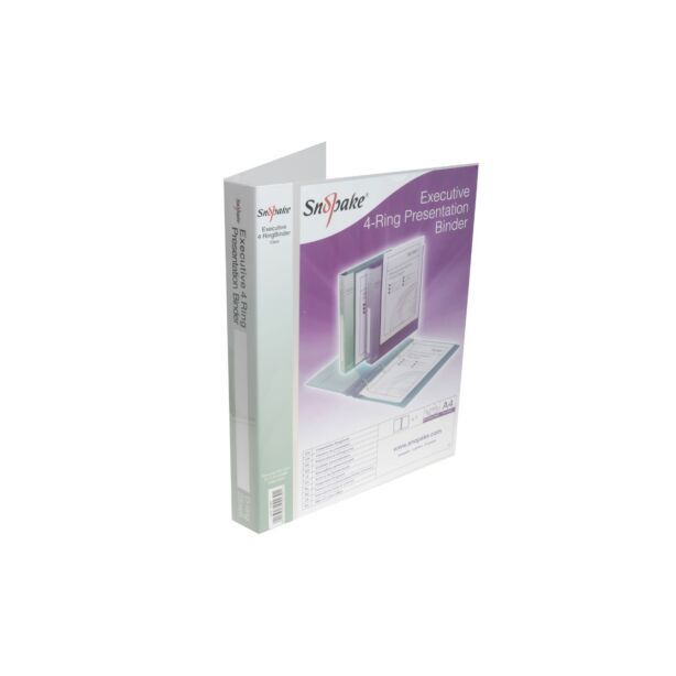 Snopake A3 Portrait 25mm 4-O Ringbinder Clear