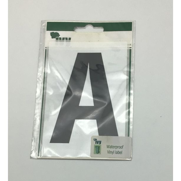 Ivy Wheelie Bin Adhesive Label Letter A Size 120 x 80mm 1 sheet