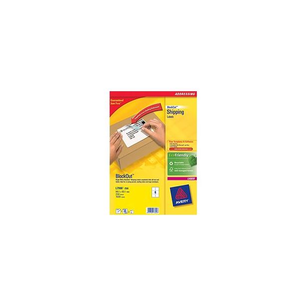Avery Block Out™ Shipping / Parcel Laser Labels