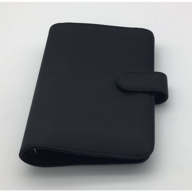 Filofax Style Denim Look Personal Organiser,140 x 196mm, Black