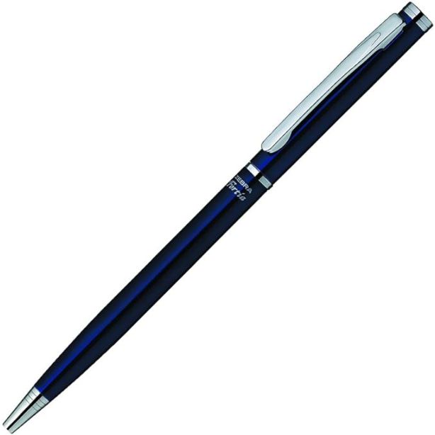 Zebra Fortia 500 Retractable Ball Point Pen, Midnight Blue with Black Ink, Gift Boxed