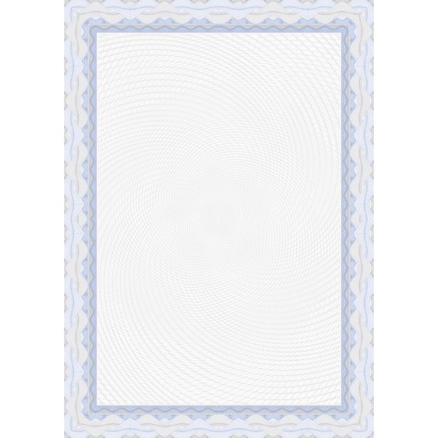 Decadry Certificate Paper Spiral Blue 25 Sheets