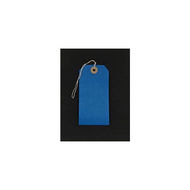 Zip Strung Tags 120 x 60mm Pack of 10 Blue