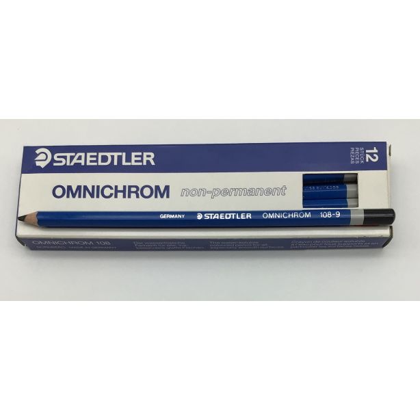 Staedtler Omnichrom Non-Permanent Pencil, Pack of 12 Black 108-9