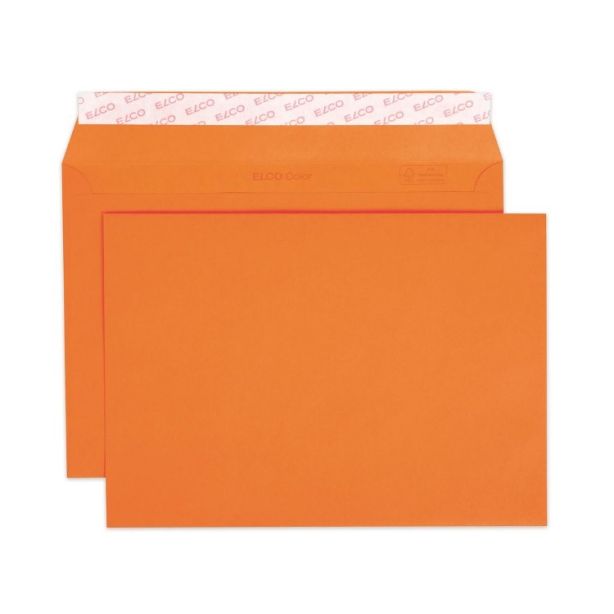 Elco Orange Envelopes, C5 (229 x 162mm),  Peel & Seal, Pack of 25