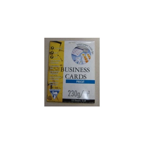 Clairefontaine Business Cards, 230gsm, White, Pack of 100