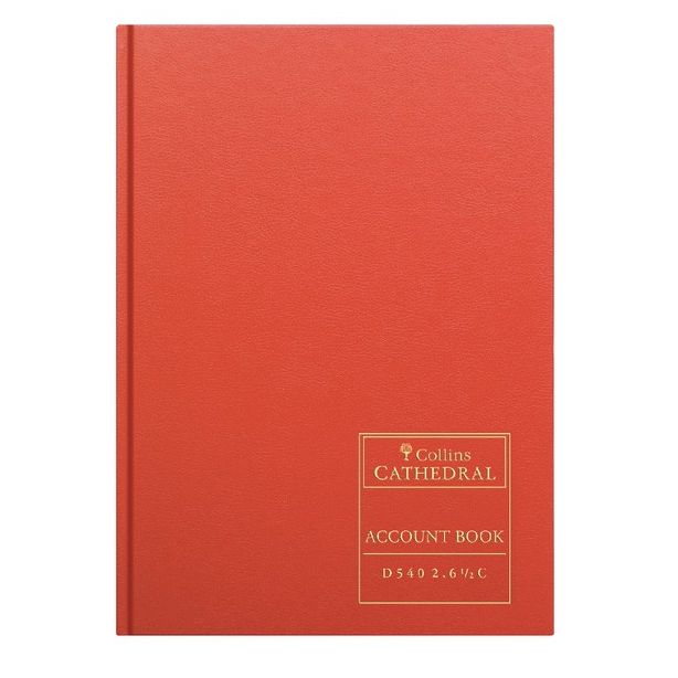 Collins D540/2/6½C Account Book Treble Cash 192 pages A4