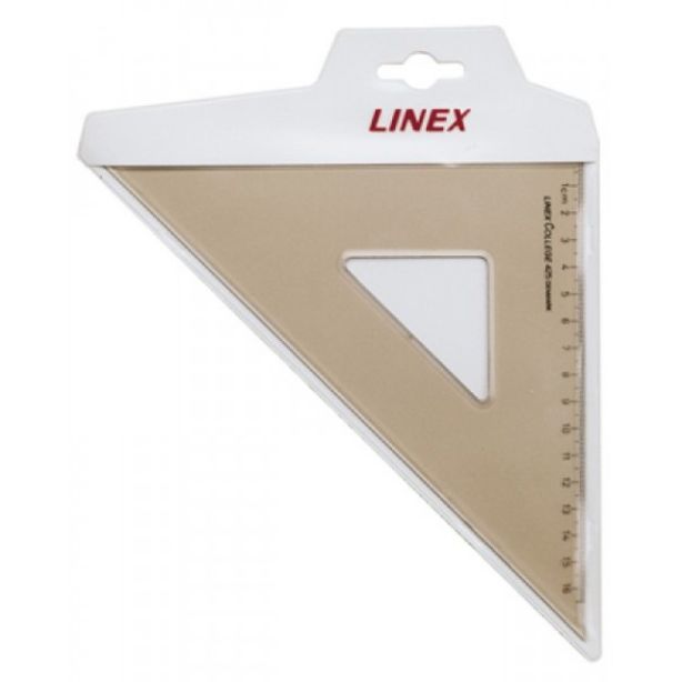 Linex 45° College Set Square. Length 245mm. Size 360 x 2.75mm