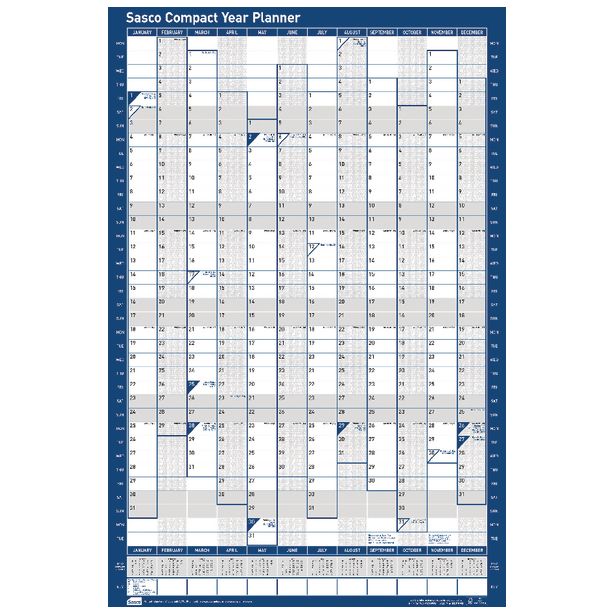 Sasco Compact Year Planner Unmounted Portrait 2021