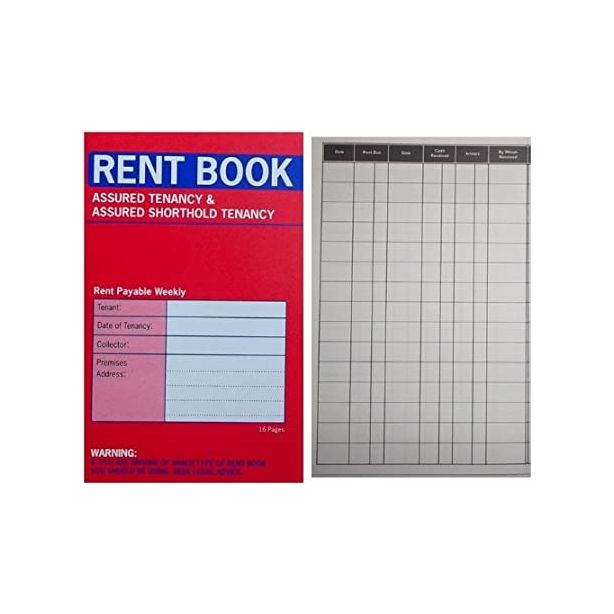 County Stationery Rent Book, Assured Tenancy & Assured Shorthold Tenancy, (Red Cover)
