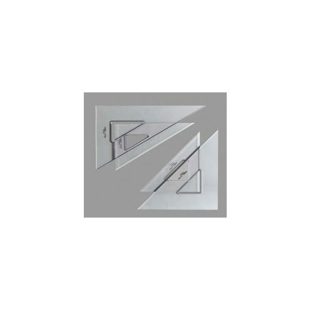 Dunilon Set Square, Plain Vertical Edge, 45°, 280x200x2.75mm