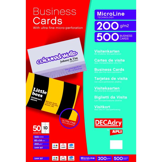 Decadry 200gsm Business Cards, Pack of 500