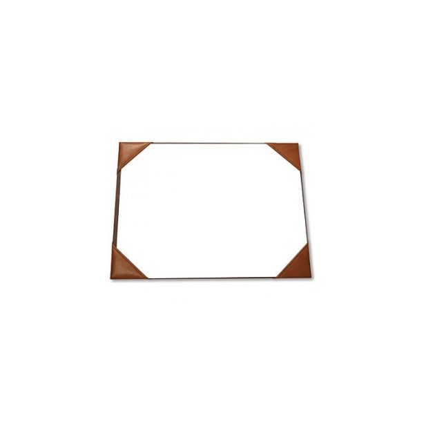 Vintage Hide Leather 4 Corner Executive Desk Blotter